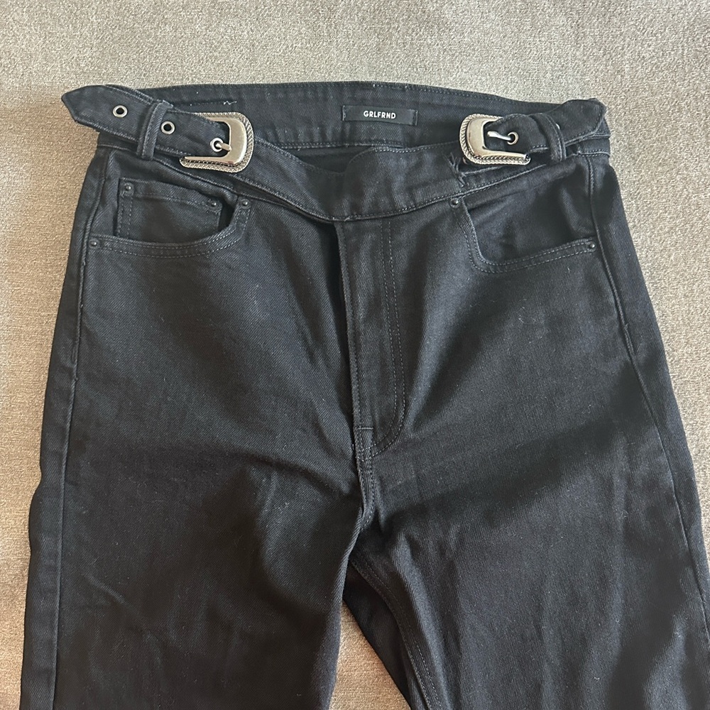 GRLFRND Jet Black Straight Leg Jeans - Picture 2 of 7
